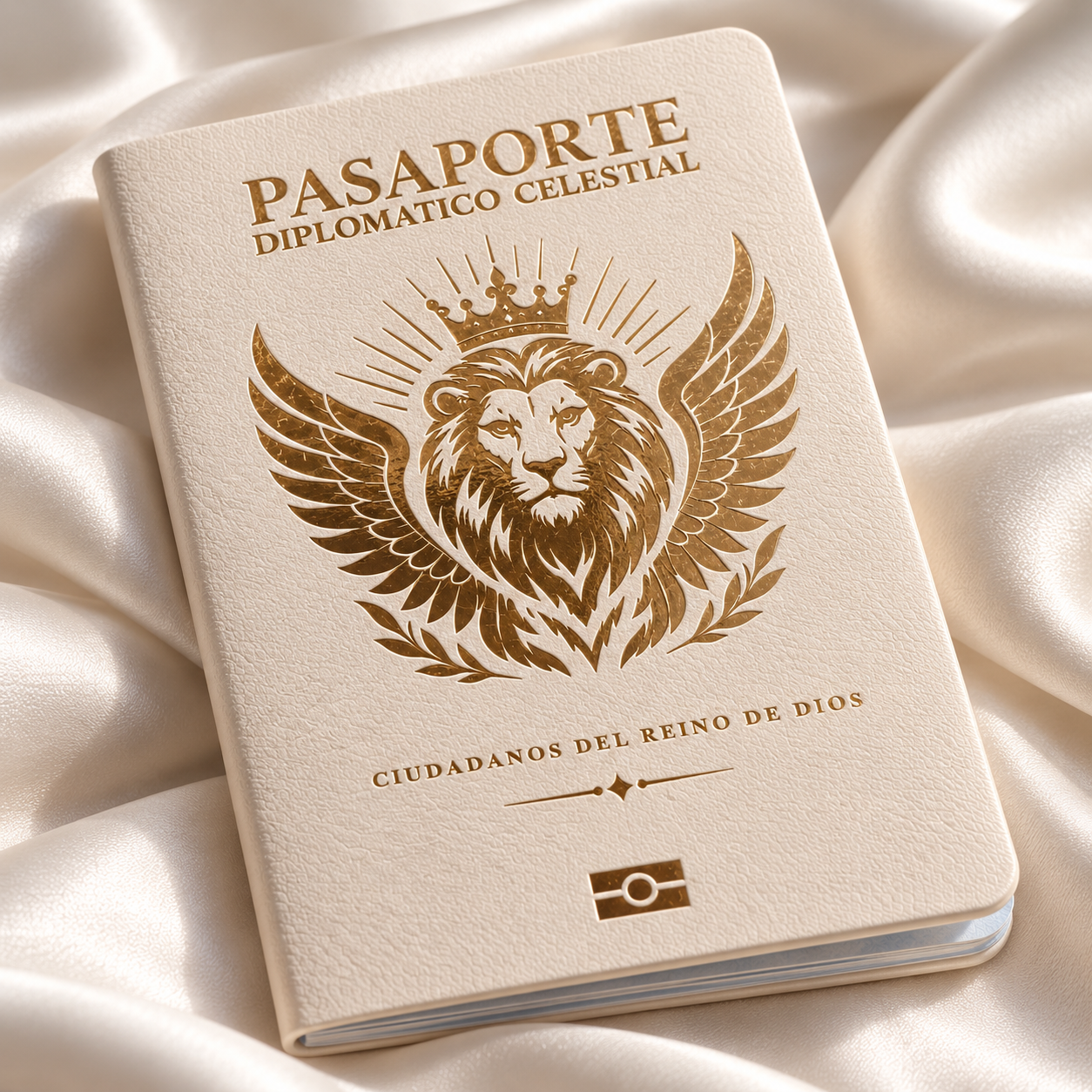 Detalle de la cubierta exterior del pasaporte