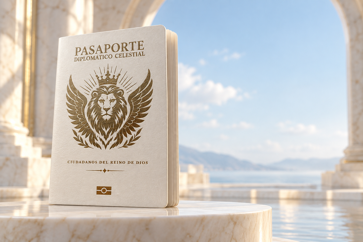 Pasaporte Diplomático Celestial ARYVONNE | Edición blanca en español