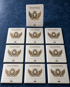 Kit 10 - Pasaporte Diplomático Celestial ARYVONNE | Edición blanca en español