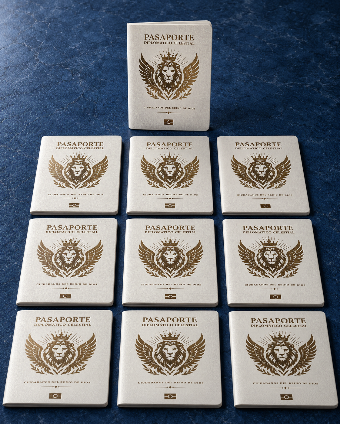 Kit 10 - Pasaporte Diplomático Celestial ARYVONNE | Edición blanca en español