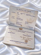 Pasaporte Diplomático Celestial ARYVONNE | Edición blanca en español