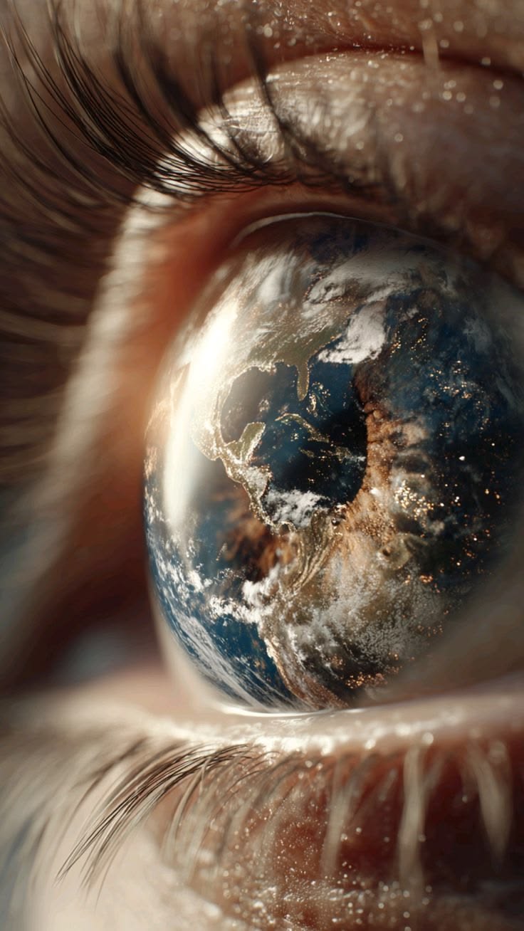 Ojo que refleja el planeta Tierra