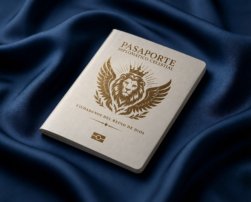 pasaporte diplomatico celestial con mujer