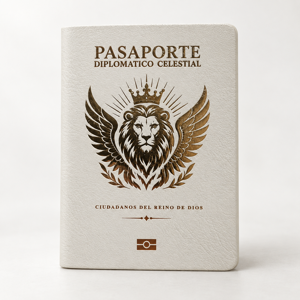 Pasaporte Diplomático Celestial ARYVONNE | Edición blanca en español